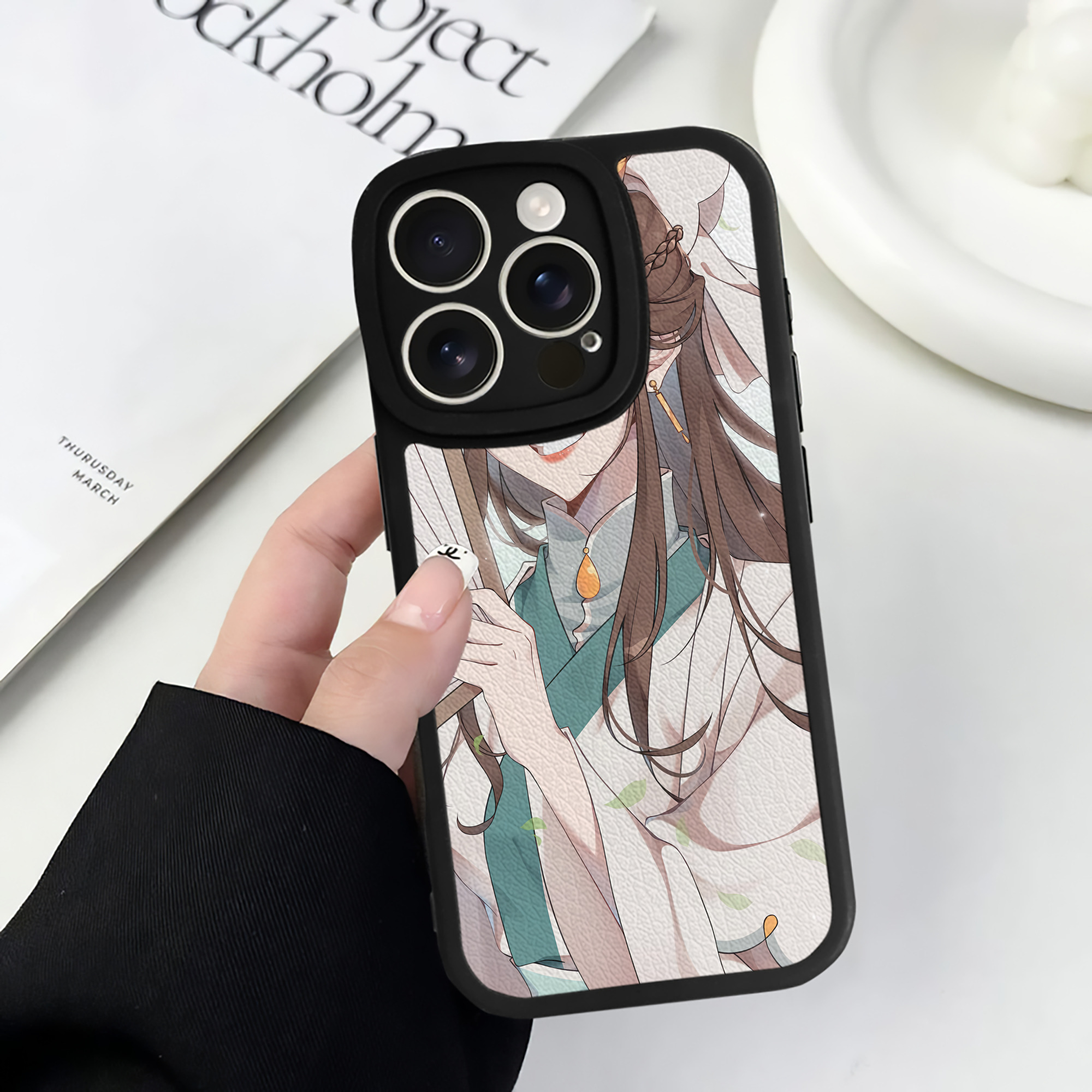 （画像用） 刀剣乱舞 Touken Ranbu 【iPhone 16シリーズ対応】シリコンスマホケース（レザー調） 材質：シリコン